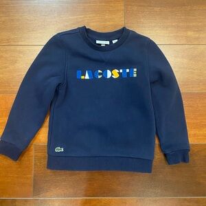 Lacoste - Boys Navy Blue Crewneck Sweatshirt - Size 5